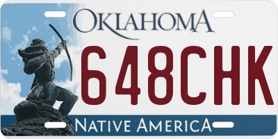 OK license plate 648CHK