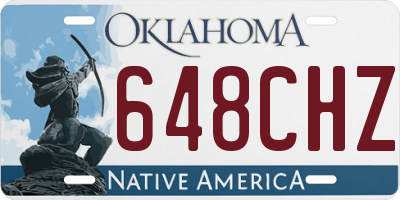 OK license plate 648CHZ