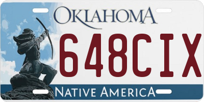OK license plate 648CIX