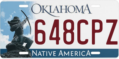 OK license plate 648CPZ