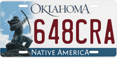 OK license plate 648CRA