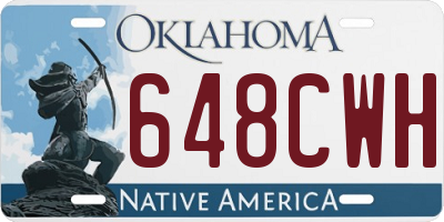 OK license plate 648CWH