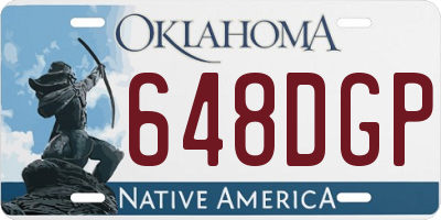 OK license plate 648DGP
