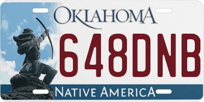 OK license plate 648DNB