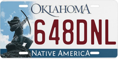 OK license plate 648DNL