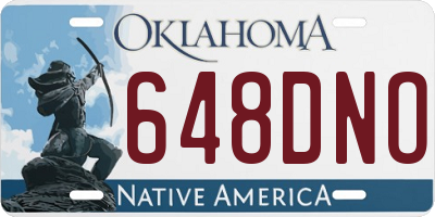 OK license plate 648DNO