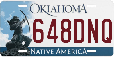 OK license plate 648DNQ