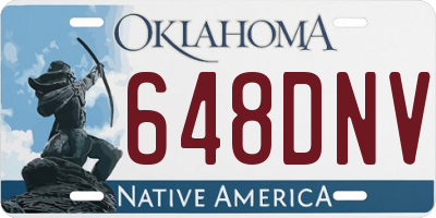 OK license plate 648DNV
