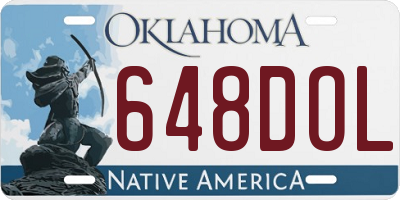 OK license plate 648DOL