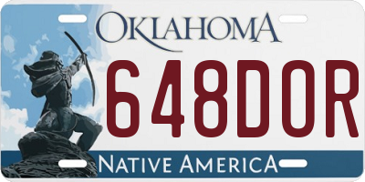 OK license plate 648DOR