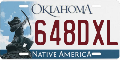 OK license plate 648DXL