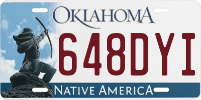 OK license plate 648DYI