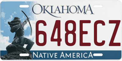 OK license plate 648ECZ