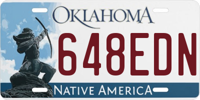 OK license plate 648EDN