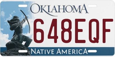 OK license plate 648EQF
