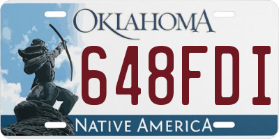 OK license plate 648FDI