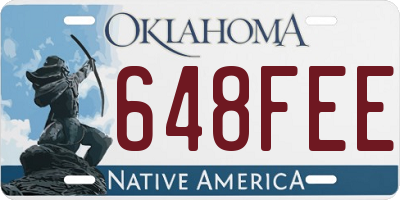 OK license plate 648FEE