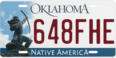 OK license plate 648FHE