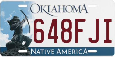 OK license plate 648FJI