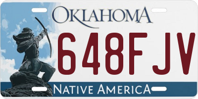 OK license plate 648FJV