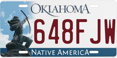 OK license plate 648FJW