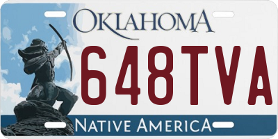 OK license plate 648TVA