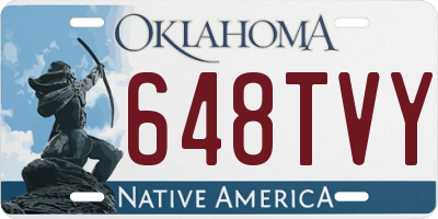 OK license plate 648TVY