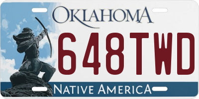 OK license plate 648TWD
