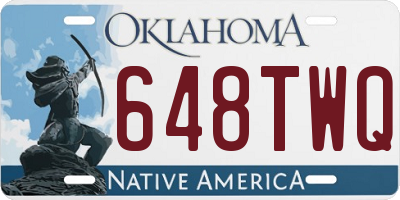 OK license plate 648TWQ
