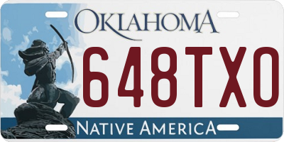 OK license plate 648TXO