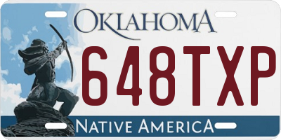 OK license plate 648TXP
