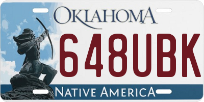 OK license plate 648UBK