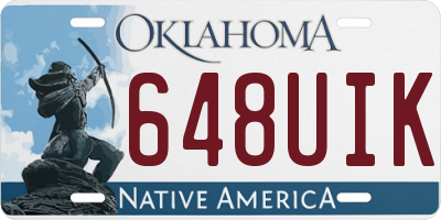 OK license plate 648UIK