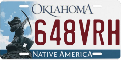 OK license plate 648VRH