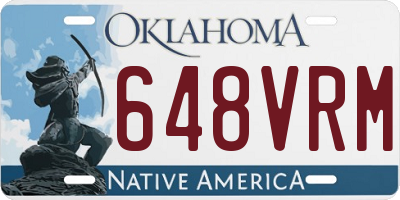 OK license plate 648VRM
