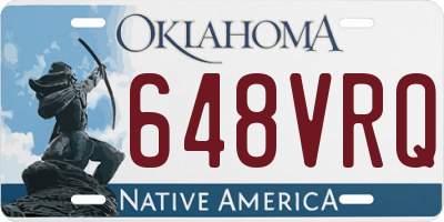 OK license plate 648VRQ