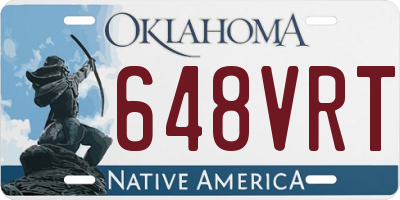 OK license plate 648VRT