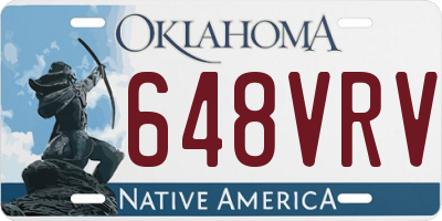 OK license plate 648VRV