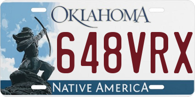OK license plate 648VRX