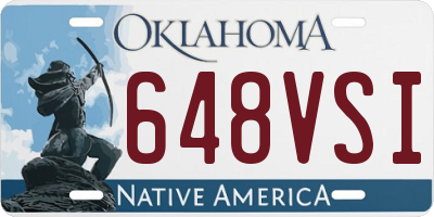 OK license plate 648VSI