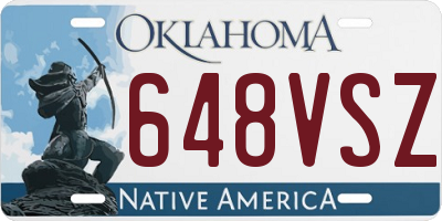 OK license plate 648VSZ
