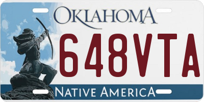 OK license plate 648VTA