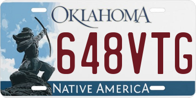 OK license plate 648VTG