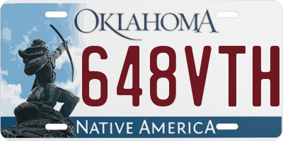 OK license plate 648VTH
