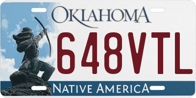 OK license plate 648VTL