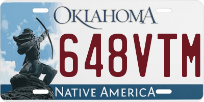 OK license plate 648VTM