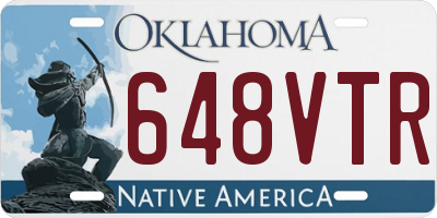 OK license plate 648VTR