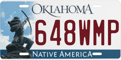 OK license plate 648WMP