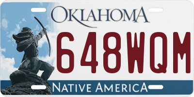 OK license plate 648WQM