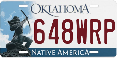 OK license plate 648WRP
